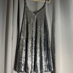 Silver Sequin Dress